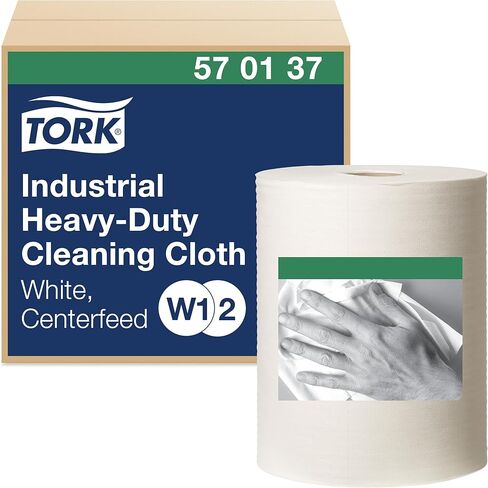 قطعة قماش للتنظيف شديدة التحمل من تورك، بيضاء W1، تغذية مركزية، 1 × 160 قدم، 570137 in Kuwait