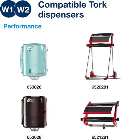 قطعة قماش للتنظيف شديدة التحمل من تورك، بيضاء W1، تغذية مركزية، 1 × 160 قدم، 570137 in Kuwait