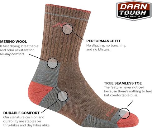 Darn Tough Vermont Merino Wool Micro Crew Socks Cushion Sage MD (US 7.5-9.5) in Saudi Arabia
