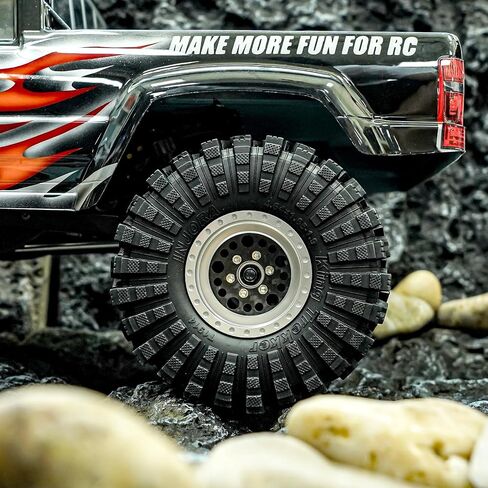 INJORA 1.9 Tires All Terrain King Trekker Wheel Tires for TRX4 SCX10 Pro Gen8 VS4-10 1/10 RC Crawler Car, 118 * 42mm (T1914) in Saudi Arabia