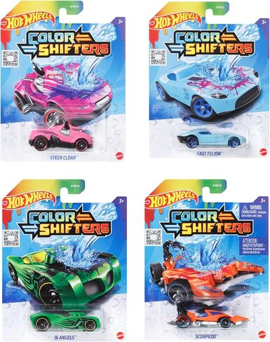 Hot Wheels Color Shifters Toy Car in 1:64 Scale, Repeat Color Change in Icy Cold or Very Warm Water (Styles May Vary) in Saudi Arabia