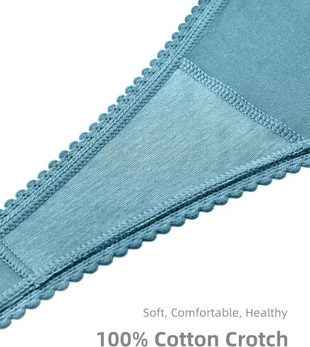 voenxe Seamless Lace Thongs for Women No Show Thong Underwear,Lady Breathable Comfort Panty Soft Laser Cut Undie,Tanga,5-Pack in Kuwait