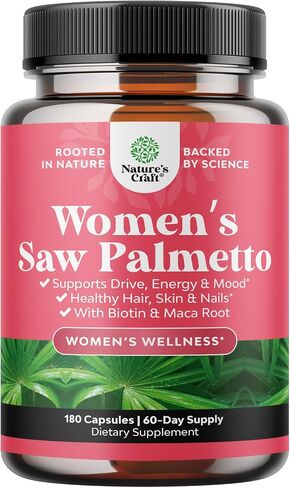 Extra Strength Saw Palmetto for Women - DHT Blocker Thickening Hair Vitamins for Hair Loss for Women - 500mg Pure Saw Palmetto Capsules with Maca Root & Biotin for Stronger Thicker Faster Hair Growth in Kuwait