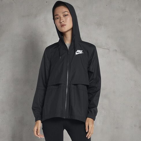 Nike Sportswear Repel Essentials Black/Black/White DQ3352-010 Women's Woven Jacket in Saudi Arabia