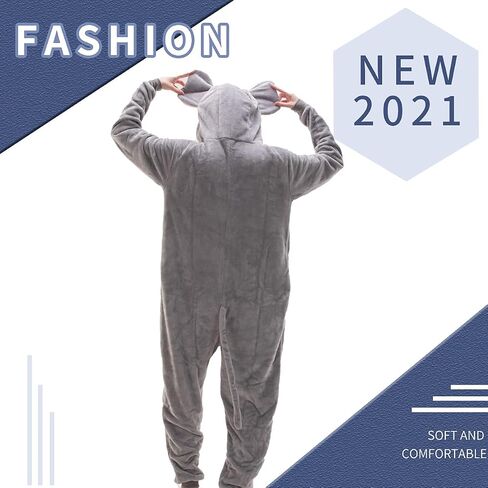 COSUSKET Snug Fit Unisex Adult Onesie Pajamas, Flannel Cosplay Animal One Piece Halloween Costume Sleepwear Homewear in Kuwait