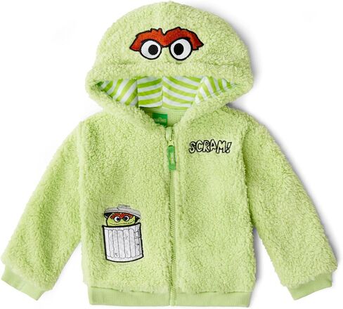 Sesame Street Cookie Monster Elmo Fleece Zip Up Hoodie Infant to Toddler in Kuwait
