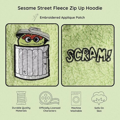 Sesame Street Cookie Monster Elmo Fleece Zip Up Hoodie Infant to Toddler in Kuwait