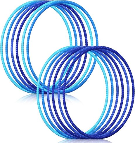 Sratte 12 Pcs Toy Hoop for Kids Detachable Adjustable Toy Hoop Colored Hoop Exercise Hula Ring Plastic Circles for Kids Teens Gymnastics, Dog Agility Equipment, Sports Party (Fresh Color,28 Inch) in Saudi Arabia