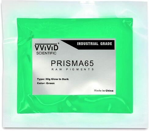 مسحوق إضافي VViViViViD Prisma65 يتوهج في الظلام 30 جم للاستخدام المنزلي وتطبيقات الحرف المتنوعة (أزرق أخضر) in Saudi Arabia