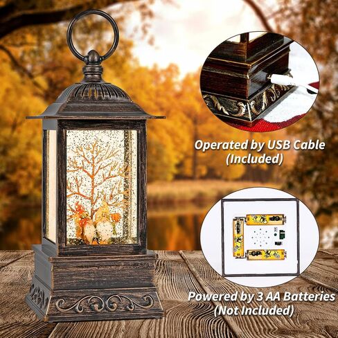 Halloween Snow Globe, Halloween Decorations for Home, Glittering Lighted Lantern Black Cat Fall Autumn Decor in Saudi Arabia