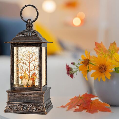 Halloween Snow Globe, Halloween Decorations for Home, Glittering Lighted Lantern Black Cat Fall Autumn Decor in Saudi Arabia