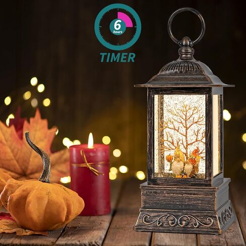 Halloween Snow Globe, Halloween Decorations for Home, Glittering Lighted Lantern Black Cat Fall Autumn Decor in Saudi Arabia