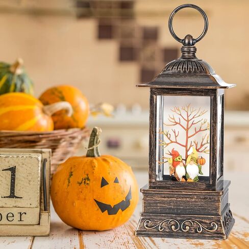 Halloween Snow Globe, Halloween Decorations for Home, Glittering Lighted Lantern Black Cat Fall Autumn Decor in Saudi Arabia