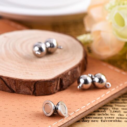 10 Pieces Jewellery Magnetic Clasps. Round Magnetic Clasps for Bracelets and Necklaces, 8 mm in Saudi Arabia