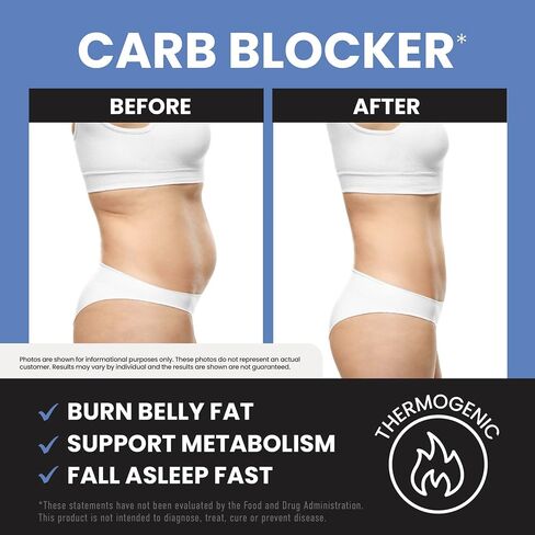 Night Time Fat Burner | Shred Fat While You Sleep | Hunger Suppressant, Carb Blocker & Weight Loss Support Supplements | Burn Belly Fat, Support Metabolism & Fall Asleep Fast | 60 Nighttime Pills in Saudi Arabia