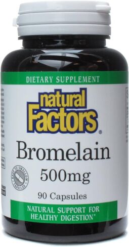 Natural Factors, Bromelain 500 mg, Enzyme Support for a Healthy Digestive System, 180 Capsules. in Saudi Arabia