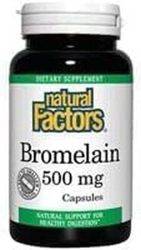Natural Factors, Bromelain 500 mg, Enzyme Support for a Healthy Digestive System, 180 Capsules. in Saudi Arabia