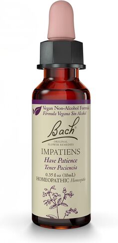 Bach Original Flower Remedies, Impatiens for Patience (Non-Alcohol Formula), Natural Homeopathic Flower Essence, Vegan, 10mL Dropper in Saudi Arabia