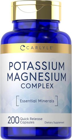 Potassium Magnesium Supplement | 250 Count | Non-GMO & Gluten Free Complex | by Carlyle in Saudi Arabia