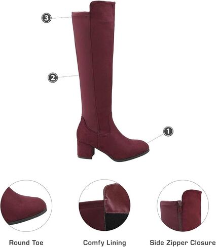 DREAM PAIRS Women's Knee High Stretchy Fashion Boots in Kuwait