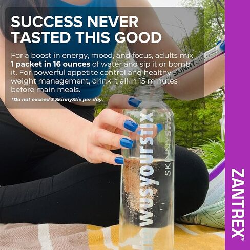 مسحوق الطاقة Zantrex SkinnyStix - زيادة الطاقة، وزيادة التركيز، وتعزيز المزاج - 10 سعرات حرارية - حبوب القهوة، يربا ماتي، كايين - 30 قطعة (عبوة من 1) بيري فيوجن in Saudi Arabia