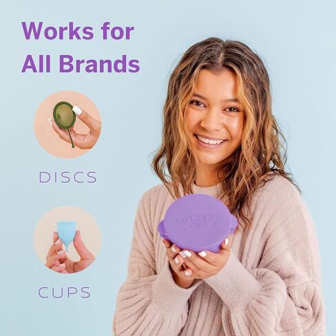 Public Restroom Menstrual Carry Cup 2.0 - Big Cleaner Container to Clean Your Period Cup Or Disc - Microwavable Friendly - Foldable for Travel - Sterilizer Wash Case Holder for Your Menstrual Cups in Saudi Arabia