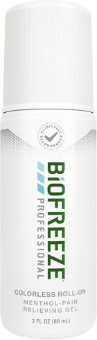 Biofreeze Professional Menthol Roll-On Pain-Relieving Gel 3 FL OZ, Cololess Topical Pain Reliever For Muscles And Joints From Arthritis, Backache, Strains, Bruises, & Sprains (Package May Vary) in Saudi Arabia