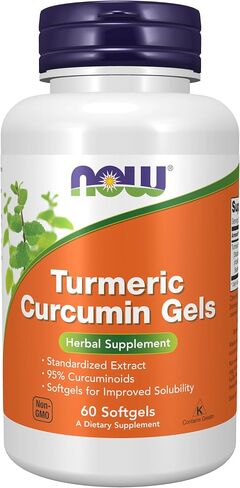NOW Supplements, مواد هلامية من الكركمين الكركمي (كركم لونغا)، مستخلص موحد، مكمل عشبي يحتوي على 95% من الكركمينويدات، 120 كبسولة هلامية in Saudi Arabia
