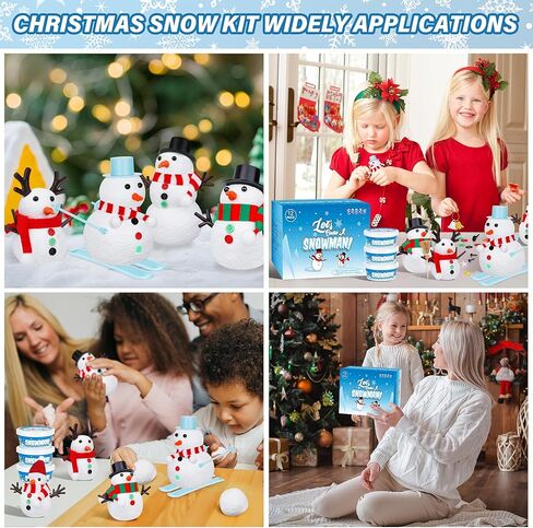 24 Pack Build a Snowman Kit, Christmas DIY Snowman Crafts for Kids Bulk, Snowman Kit Winter Decorations Indoor, Creative Kids Air Dry Clay Modeling Crafts Kit for Christmas Kids Gifts Favor Supplies in Kuwait