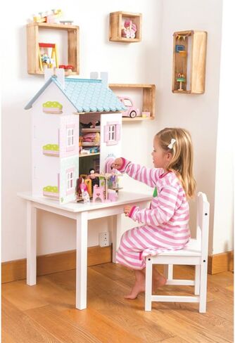 Le Toy Van - مجموعة لعب بيت الدمية الخشبية الرائعة المكونة من 4 طوابق في قاعة شجرة الكرز الرائعة للفتيات أو الأولاد | رائعة كهدية | مناسبة للأعمار من 3 سنوات فما فوق in Saudi Arabia