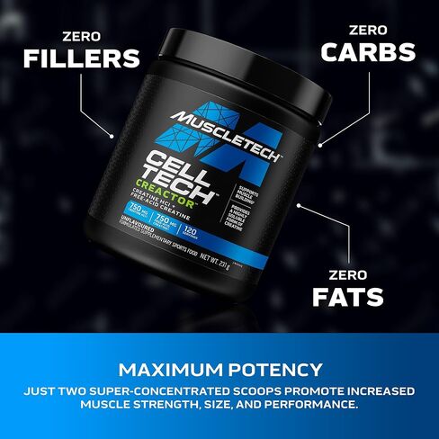 MuscleTech Cell-Tech Creactor | Creatine HCl Formula | Muscle Builder for Men & Women | Creatine HCl + Free-Acid Creatine Supplements | Fruit Punch Extreme, 120 Servings in Saudi Arabia