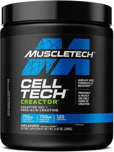 MuscleTech Cell-Tech Creactor | Creatine HCl Formula | Muscle Builder for Men & Women | Creatine HCl + Free-Acid Creatine Supplements | Fruit Punch Extreme, 120 Servings in Saudi Arabia