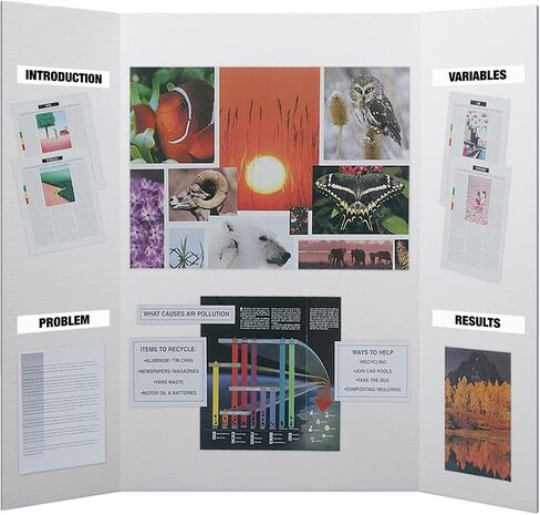 Flipside Products 36"x48" White Project Presentation Boards – 4 Pack White Boards, for Science Fair, School Projects, Event Displays – Made in USA in Saudi Arabia