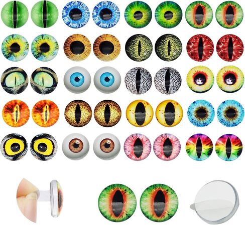 40PCS 20mm Self Adhesive Dragon Animal Eye Googly Wiggle Eyes for DIY Craft Sticker Children School Classroom Arts Crafts Decoration in Kuwait