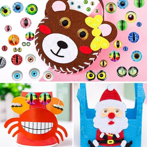 40PCS 20mm Self Adhesive Dragon Animal Eye Googly Wiggle Eyes for DIY Craft Sticker Children School Classroom Arts Crafts Decoration in Kuwait