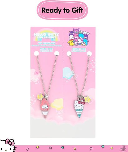 Hello Kitty Sanrio and Friends Girls BFF Necklace Set - 16"+3" BFF Friendship Necklaces Officially Licensed in Saudi Arabia