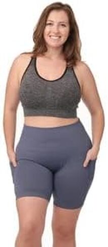 Under Control Plus Size Sports Bras for Women High Support Large Bust Racerback Padded White/Black Sport Bra Yoga Workout Bra in Kuwait