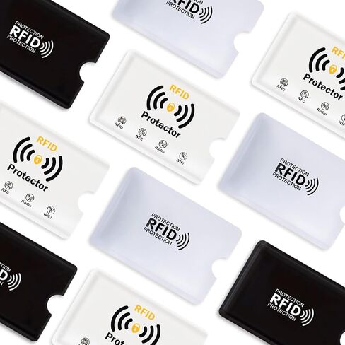 RFID Blocking Sleeves, Identity Theft Prevention RFID Credit Card Holders Smart Slim Design Card Covers, Perfect for Wallet, Puerse, Passport Holder (10 Packs-5 Colors Card Covers) in Kuwait