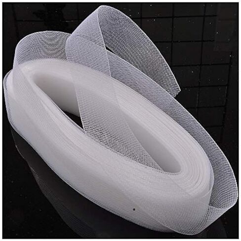 جديلة شعر حصان سوداء من البوليستر الناعم بعرض 5 سم من VIVIPAKOKO، تُباع لكل لفة/ 50 ياردة (أسود، 2 بوصة) in Kuwait