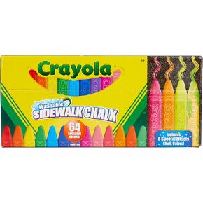 Crayola® Washable Sidewalk Chalk, Assorted Colors, Pack Of 64 Pieces in Saudi Arabia