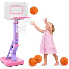 طوق كرة السلة للأطفال الصغار، ارتفاع قابل للتعديل، طوق كرة السلة للأطفال للعب في الأماكن المغلقة والمفتوحة، طوق كرة السلة المحمول بجانب حمام السباحة، لعبة كرة السلة لحمام السباحة للأولاد والبنات in Kuwait