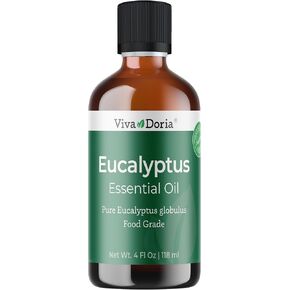 Viva Doria Pure Eucalyptus Globulus Essential Oil, Food Grade, 4 Fl Oz (118 ml)