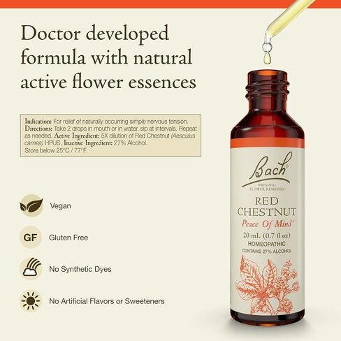 Bach Original Flower Remedies, Agrimony for Open Communication, Natural Homeopathic Flower Essence, Holistic Wellness and Stress Relief, Vegan, 20mL Dropper in Saudi Arabia