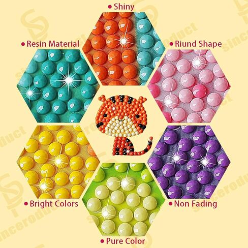 sinceroduct 84Pcs Diamond Painting Stickers Kits for Kids, Mosaic Sticker Art Kits, DIY 5D Gem Sticker Gem Art and Craft Kits for Girls Boys Kids and Adult Beginner in Kuwait
