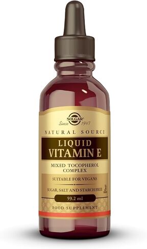 SOLGAR Liquid Vitamin E (with dropper) - 2 fl oz - Mixed Tocopherol Complex - Non-GMO, Vegan, Gluten Free, Dairy Free, Kosher - 118 Servings in Saudi Arabia