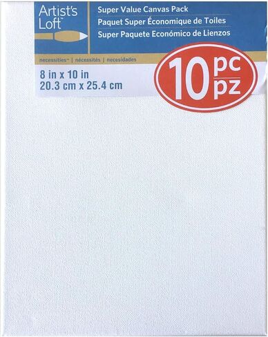Artist's Loft 3 Count 18" x 24" Super Value Canvas Necessities - Acid Free Cotton Canvas for Paint, Acrylic, & Oils - 1 Pack in Saudi Arabia
