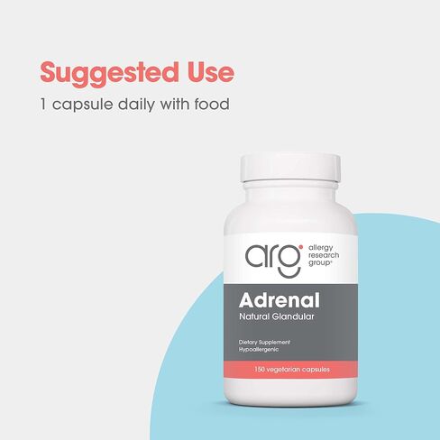 Allergy Research Group - Adrenal Glandular - Stress, Energy, Adrenal Support - 150 Vegicaps in Saudi Arabia