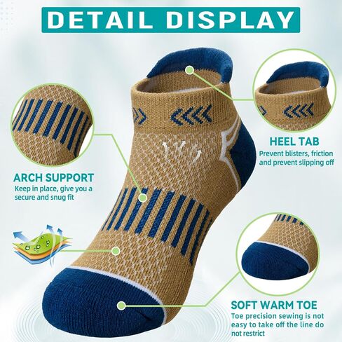 Eyean Boys Athletic Half Cushioned Ankle Socks Kids Cotton Sport Low Cut Socks 6 Pairs in Kuwait