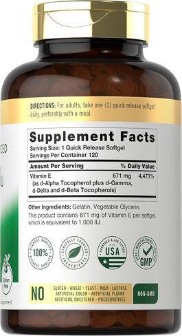 Carlyle Vitamin E Plus Mixed Tocopherols | 1000 IU (671mg) | 150 Softgels | Non-GMO and Gluten Free Formula | Naturally Sourced Vitamin E Supplement in Saudi Arabia