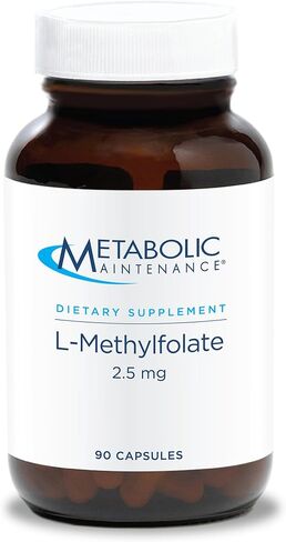 Metabolic Maintenance L-Methylfolate 2.5mg - Gluten-Free & Dairy-Free Folate Supplement - Supports Cognitive + Brain Health - L Methylfolate for Daily Use (90 Capsules) in Saudi Arabia